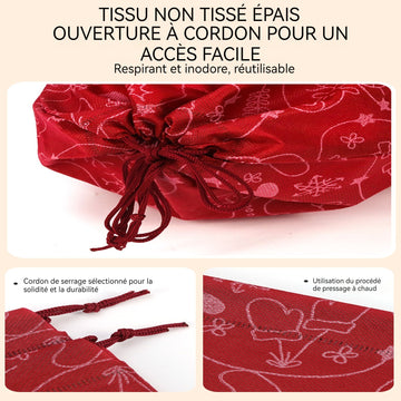 Ornements lot de 4 sac cadeau de noël 29,5x39,5cm 40x54,5cm styles rouge et vert sacs d'emballage de cadeaux de noël sac de bonbons